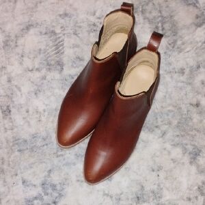 Brown Leather Ankle Boots